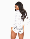 White Angel Printed PJ Rompe