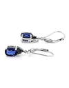 Silver Blue Tanzanite Earrings