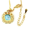 Yellow Gold Turquoise Diamond Necklace
