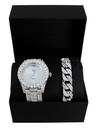 White Gold Zirconia and Diamond Watch