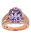 Rose Gold Amethyst and Diamond Ring