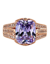 Rose Gold Amethyst and Diamond Ring