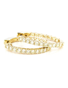 Yellow Gold Diamond Hoops