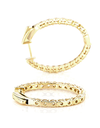 Yellow Gold Diamond Hoops