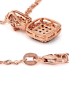Rose Gold Diamond and Zirconia Necklace