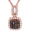 Rose Gold Diamond and Zirconia Necklace