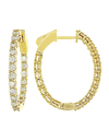 Yellow Gold Diamond Hoops