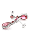 White Gold Diamond and Ruby Earrings