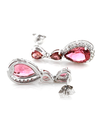 White Gold Diamond and Ruby Earrings