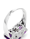 Silver Diamond and Amethyst Ring