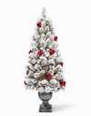 White Christmas Tree with Ornaments