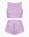 Lilac Ribbed Short PJ Set