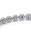 Blue Tanzanite White Gold Bracelet