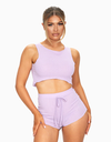 Lilac Ribbed Short PJ Set