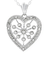 White Gold Diamond Heart Necklace