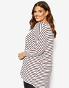 Striped Dipped Hem Top