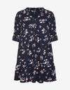 Navy Floral Tiered Dress